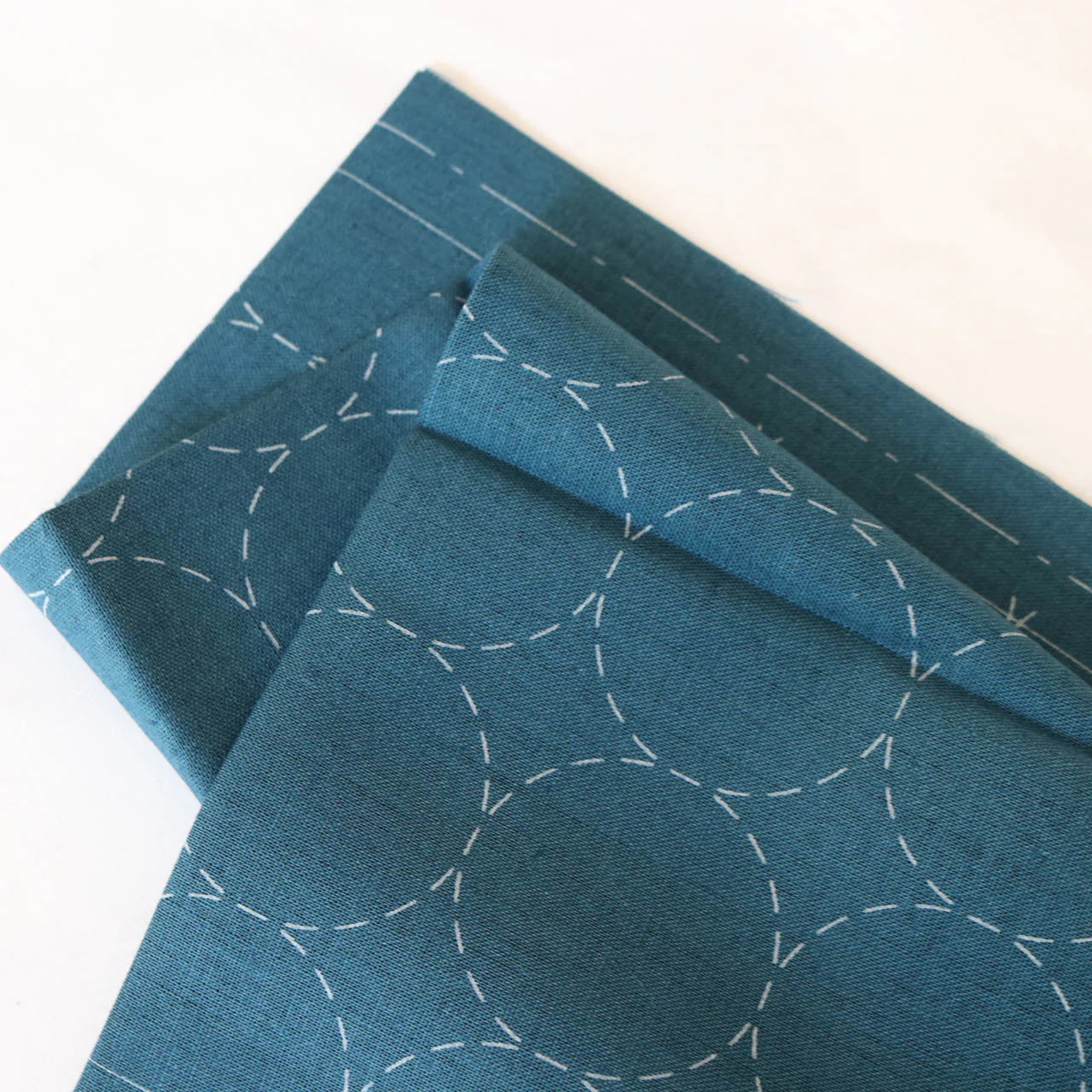 Hidamari Preprinted Sashiko Cloth - Maru-tsunagi (Circles) - Image 5