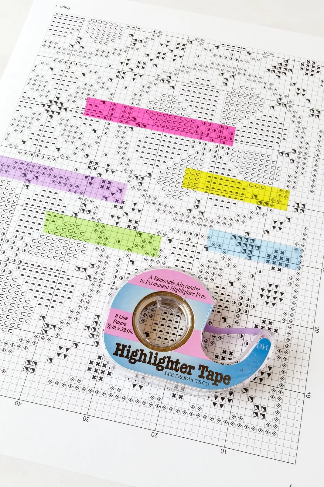 Highlighter Tape for Cross Stitch Charts - Image 4