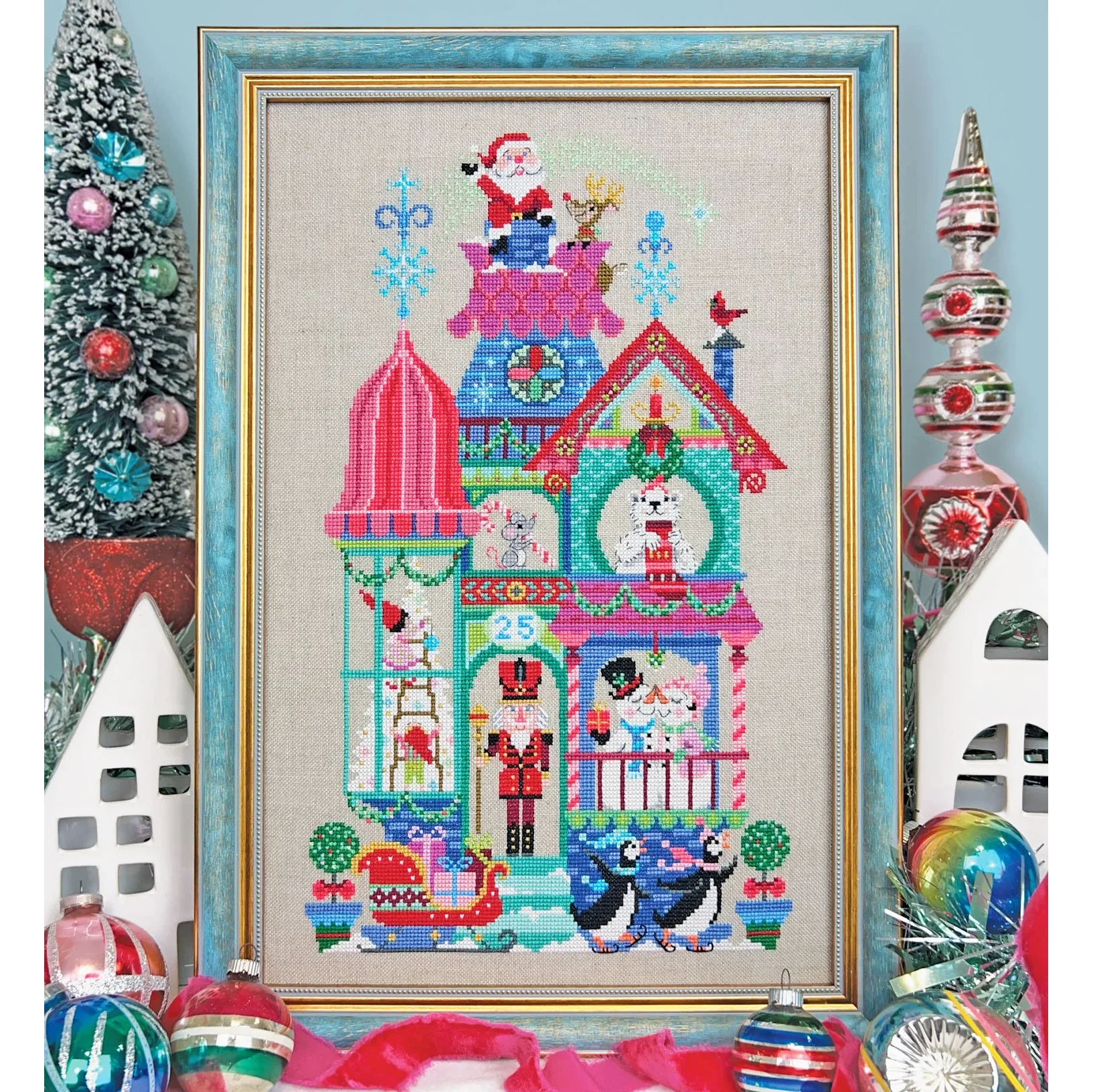 Holiday House Cross Stitch Pattern