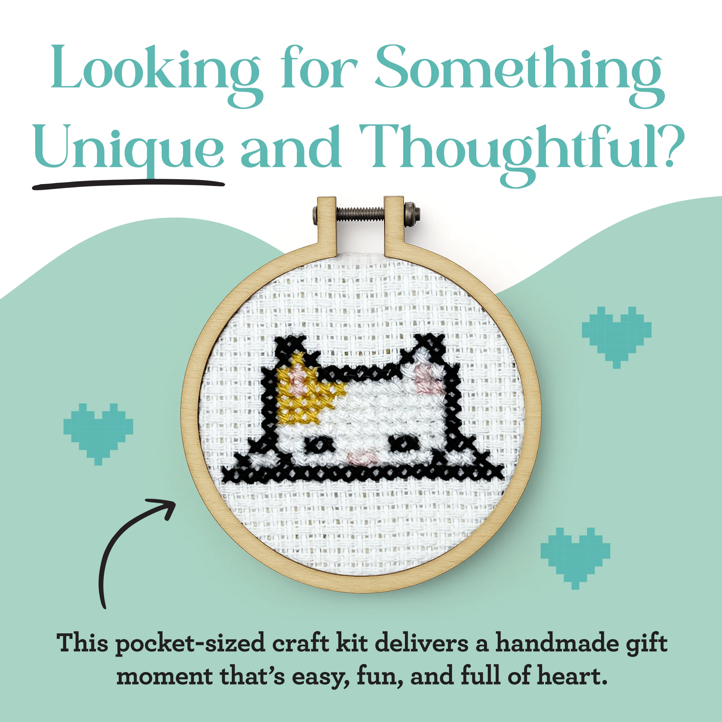 Mini Matchbox Cross Stitch Kit - How Are You Feline - Image 6