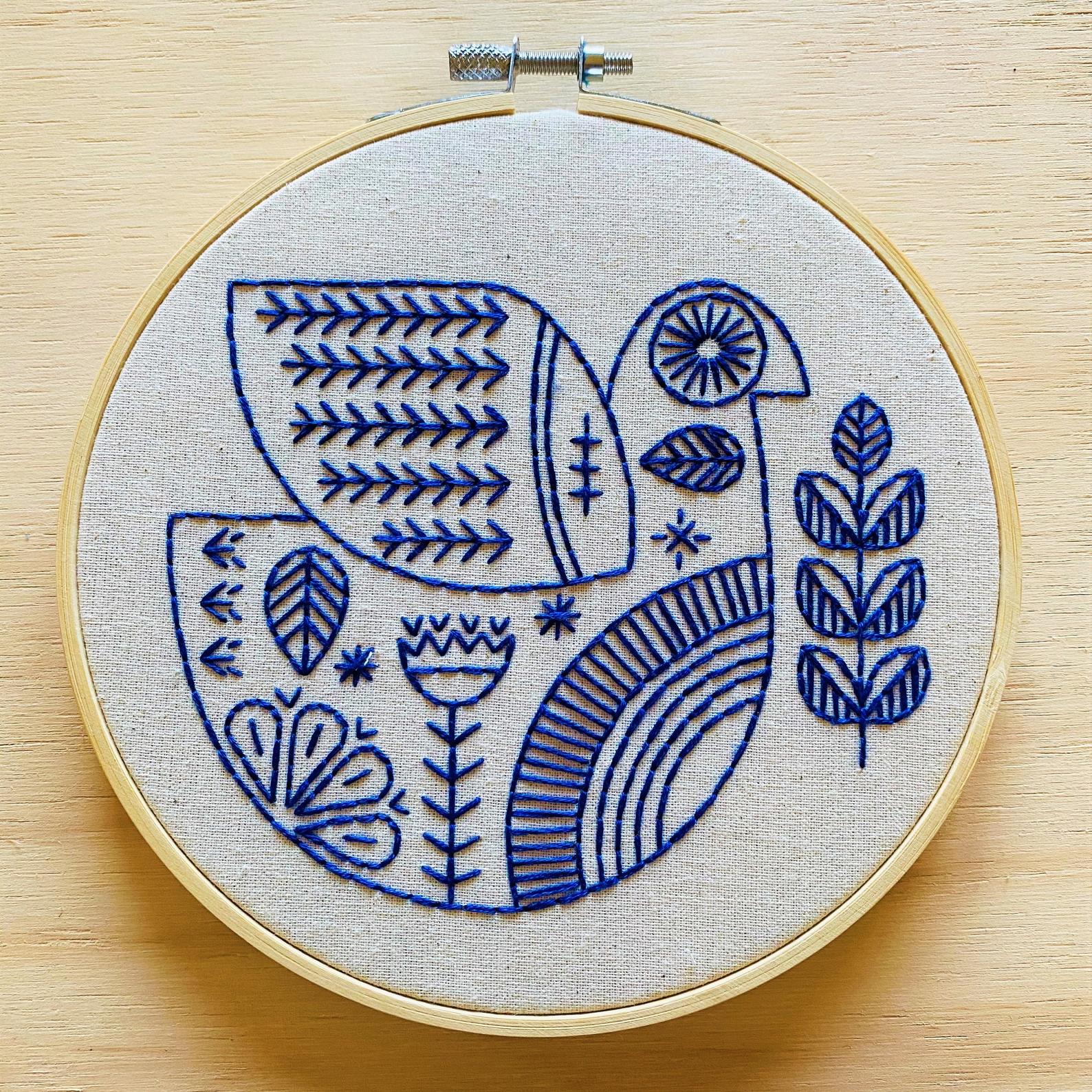 Hygge Dove Hand Embroidery Kit - Image 4