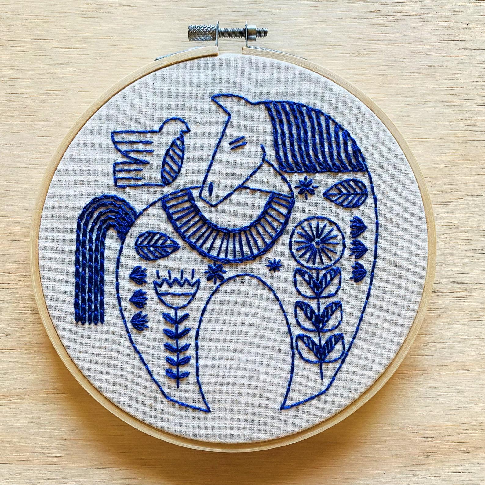Hygge Horse Hand Embroidery Kit - Image 3