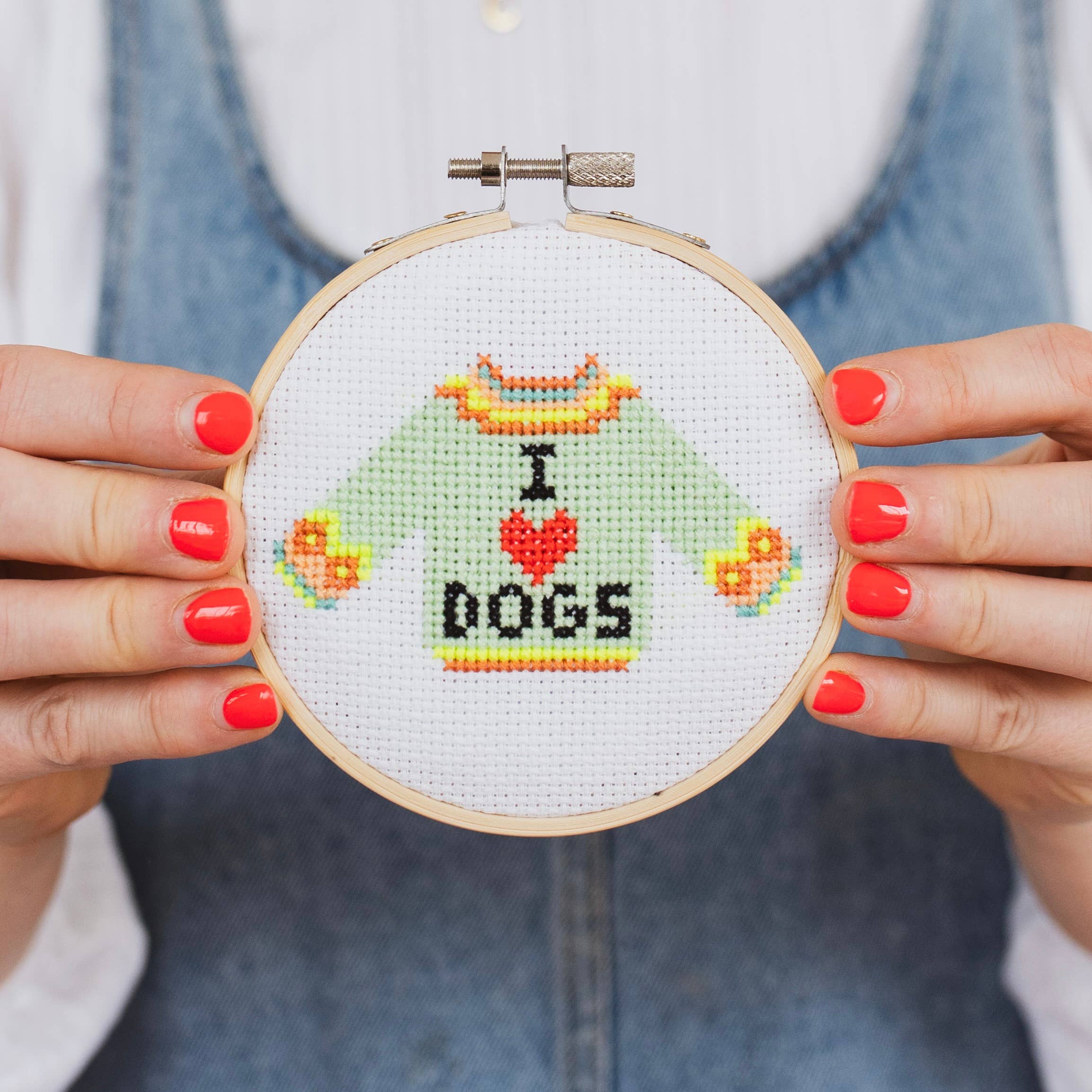 I Love Dogs Cross Stitch Kit - Image 2