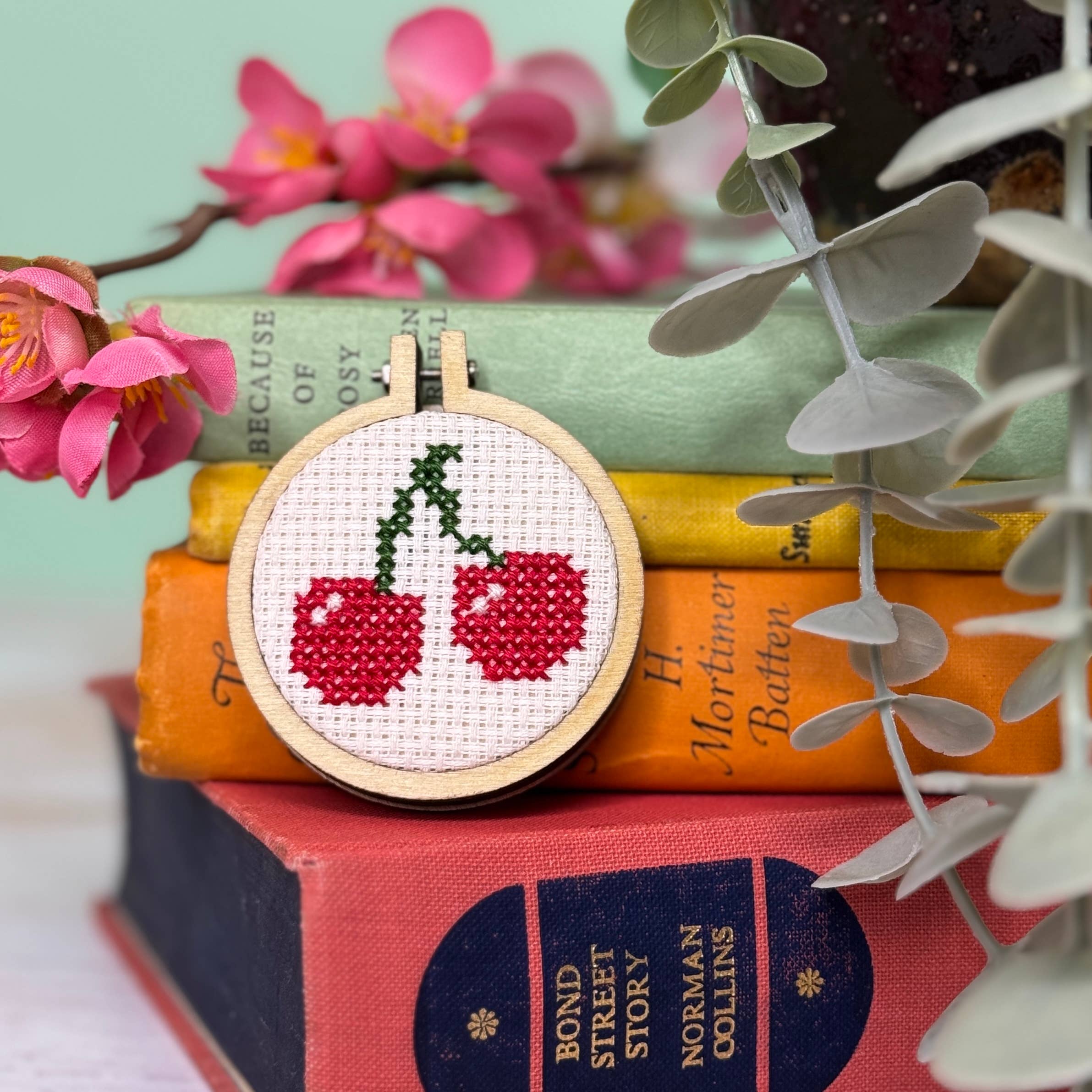 Matchbox Mini Cross Stitch Kit - I Love You Cherry Much - Image 4