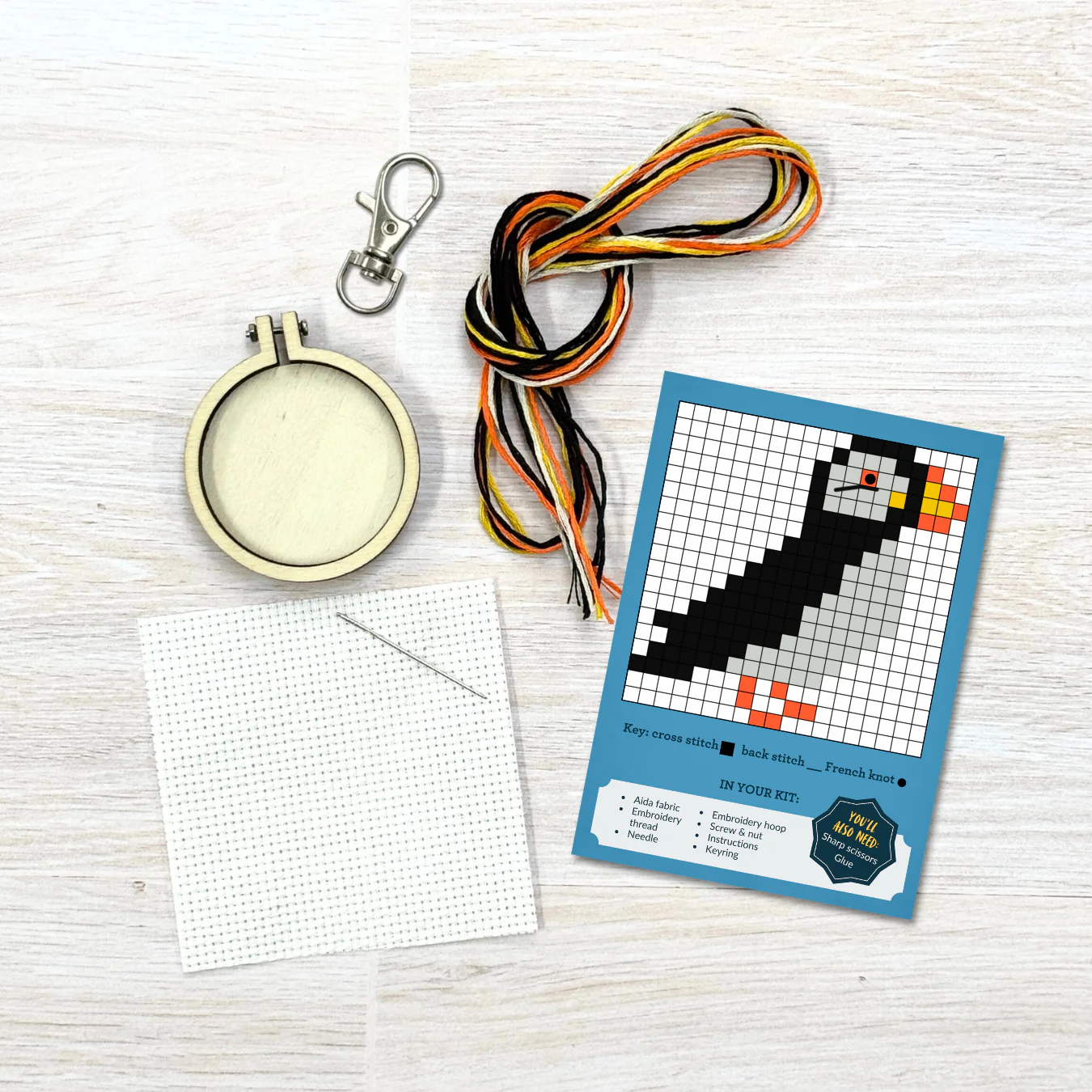 Mini Matchbox Cross Stitch Kit - I Puffin Love You - Image 4
