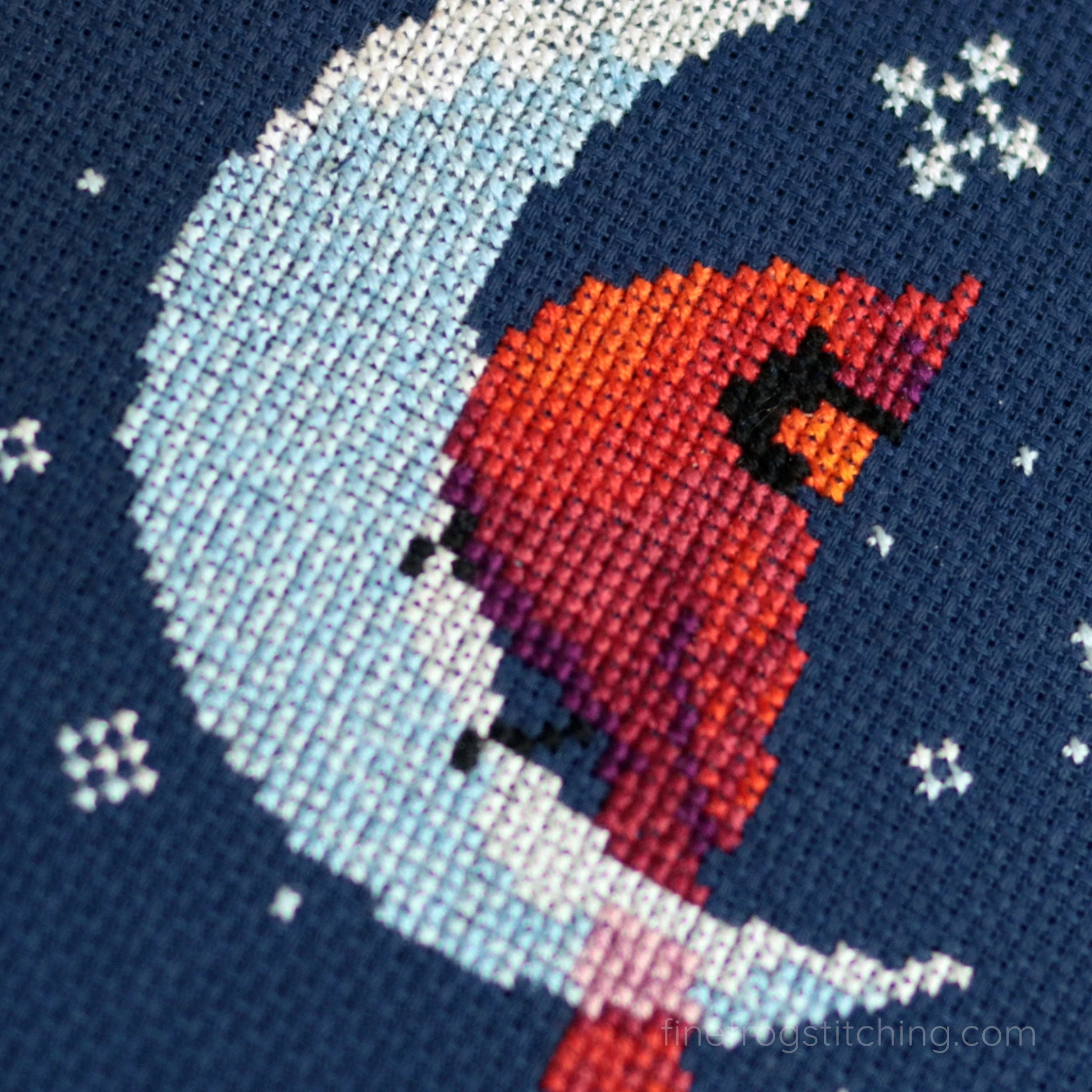 Ice Moon Cardinal Cross Stitch Pattern - Image 2