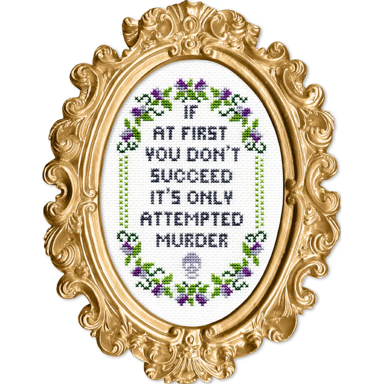 If at First You Don't Succeed Cross Stitch Kit
