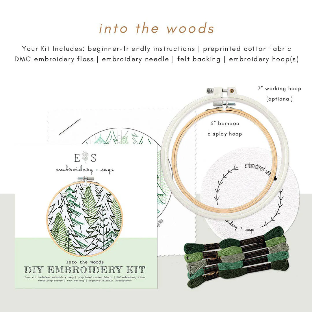 Into The Woods Hand Embroidery Kit - Image 4