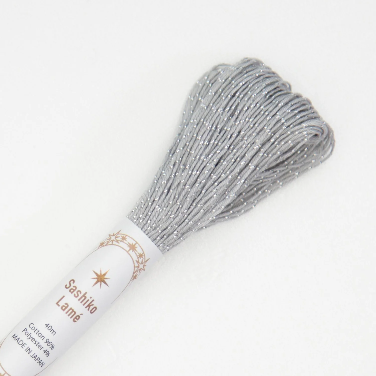 Japanese Lamé Sashiko Thread - Cloud (#SL3)