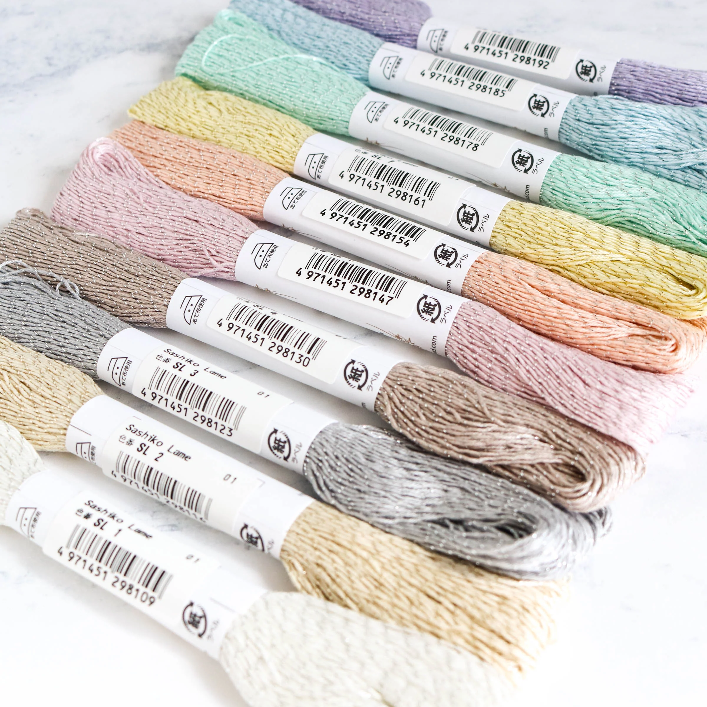 Japanese Lamé Sashiko Thread - Cloud (#SL3) - Image 2