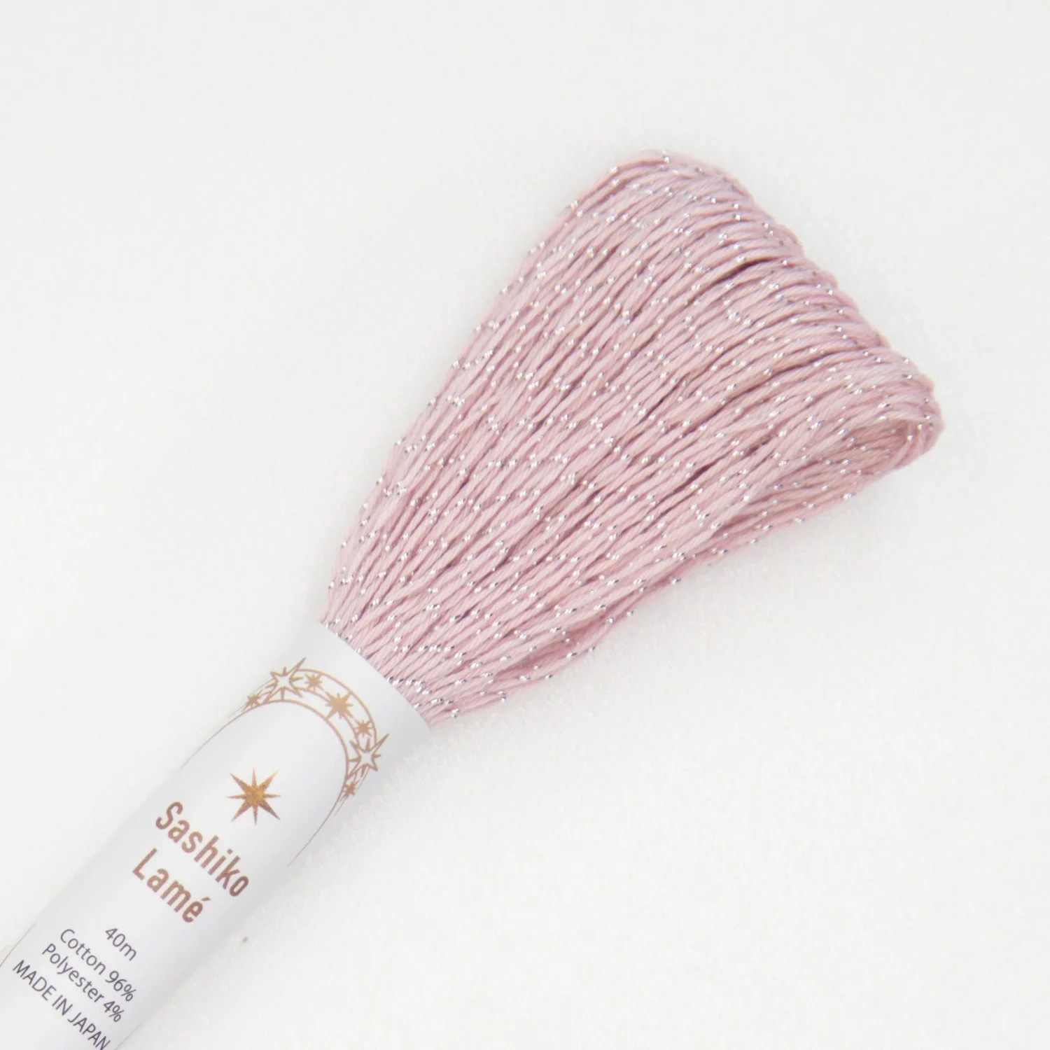 Japanese Lamé Sashiko Thread - Flamingo (#SL5)