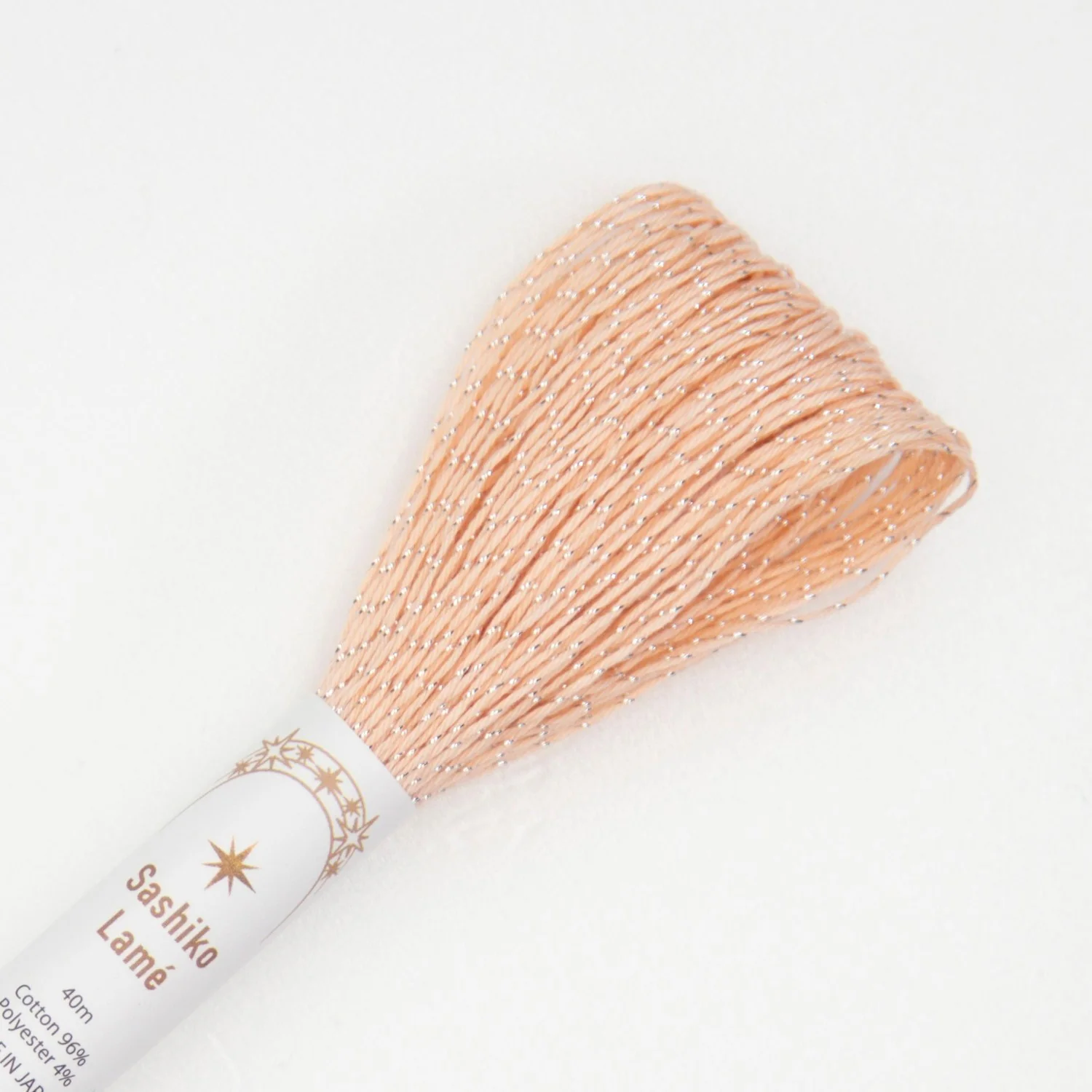 Japanese Lamé Sashiko Thread - Salmon (#SL6)