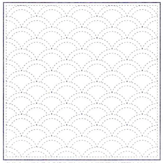 Japanese Sashiko Navy Blue Sampler Cloth - Waves - Image 5