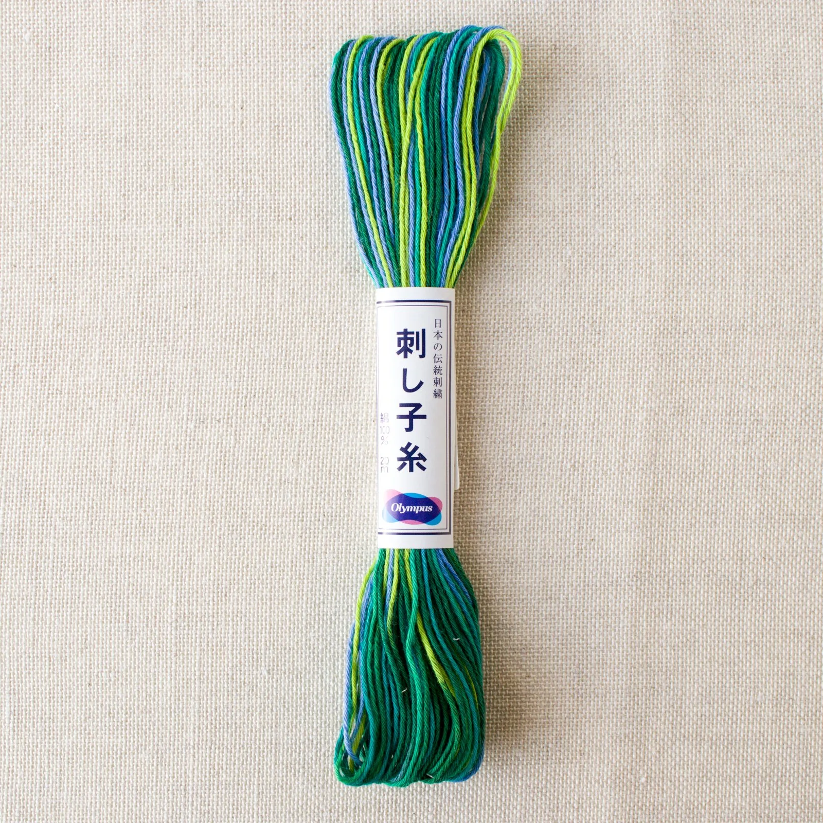 Japanese Sashiko Thread - Variegated Blue Green (#77)