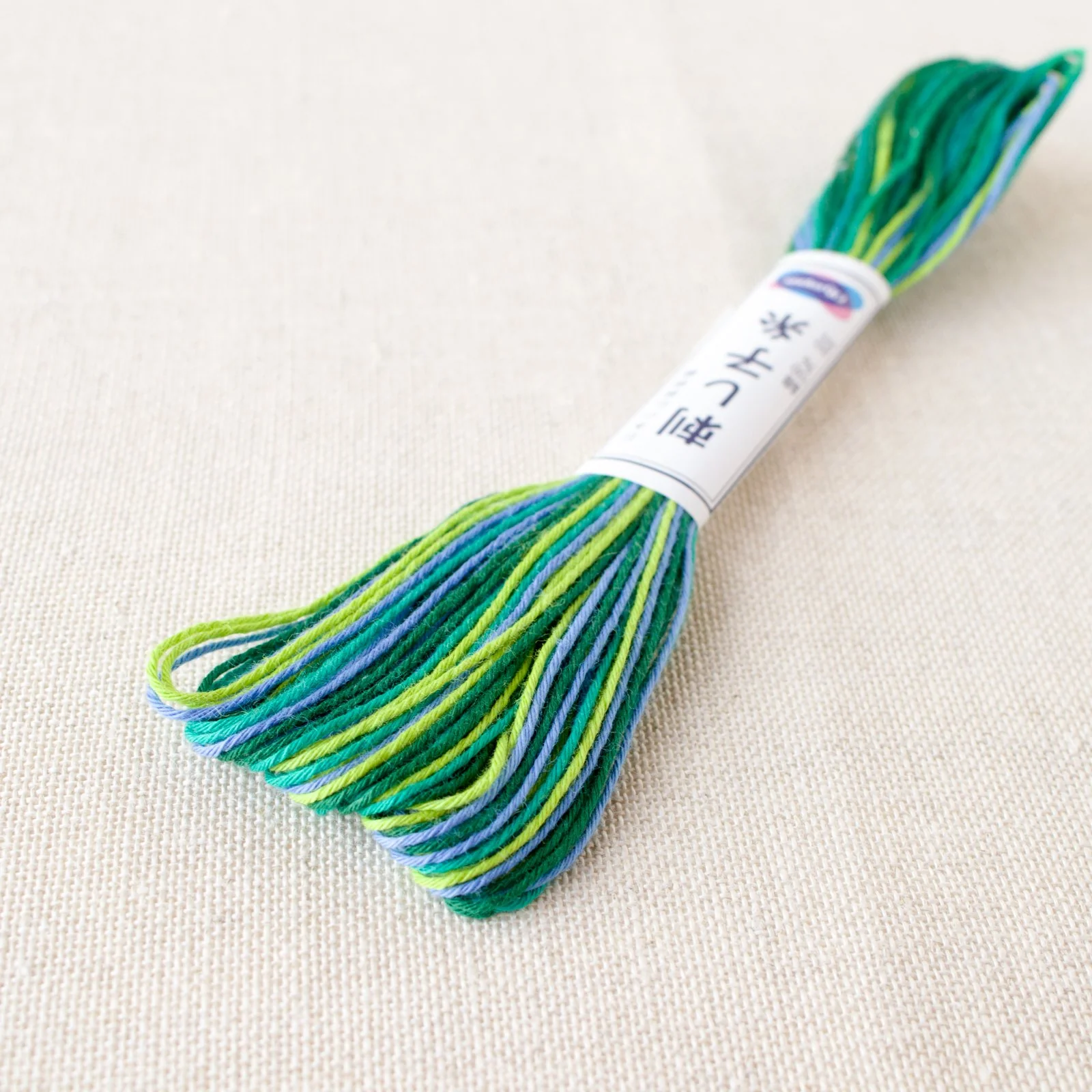 Japanese Sashiko Thread - Variegated Blue Green (#77) - Image 3