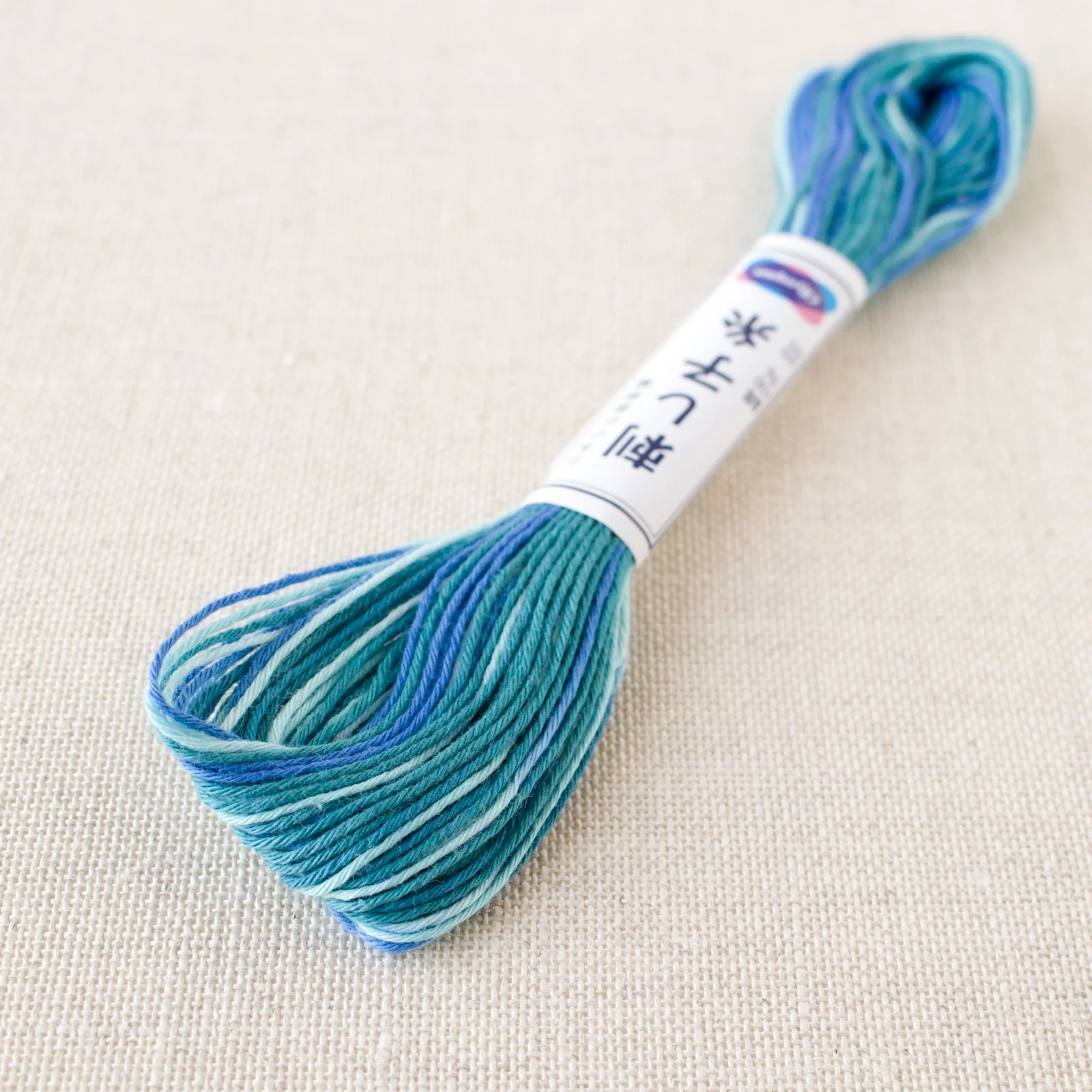 Japanese Sashiko Thread - Variegated Caribbean Sea (#72) - Image 3