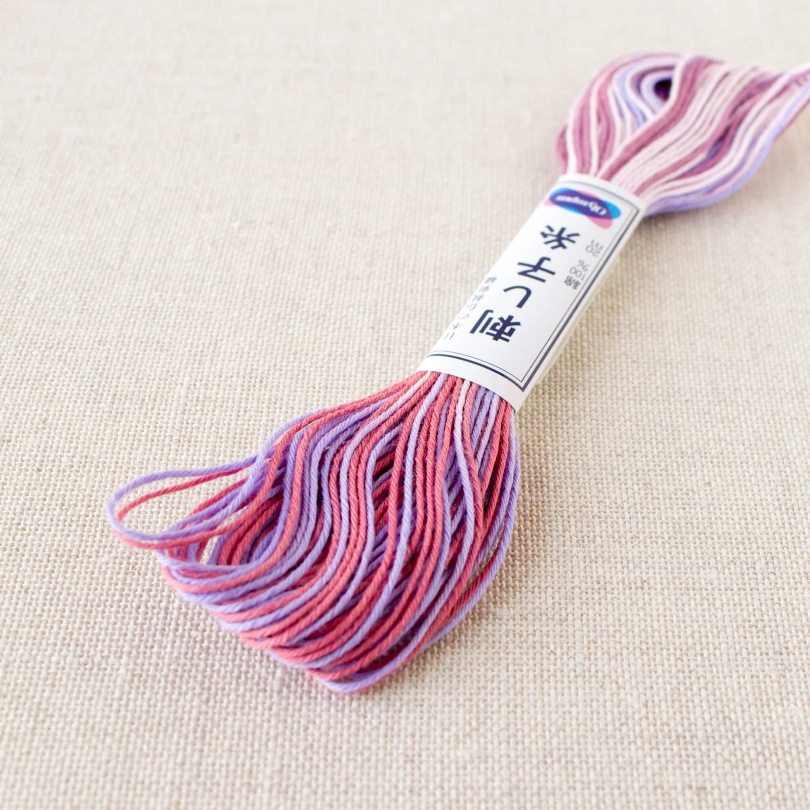 Japanese Sashiko Thread - Variegated Lavender Pink (#73) - Image 3