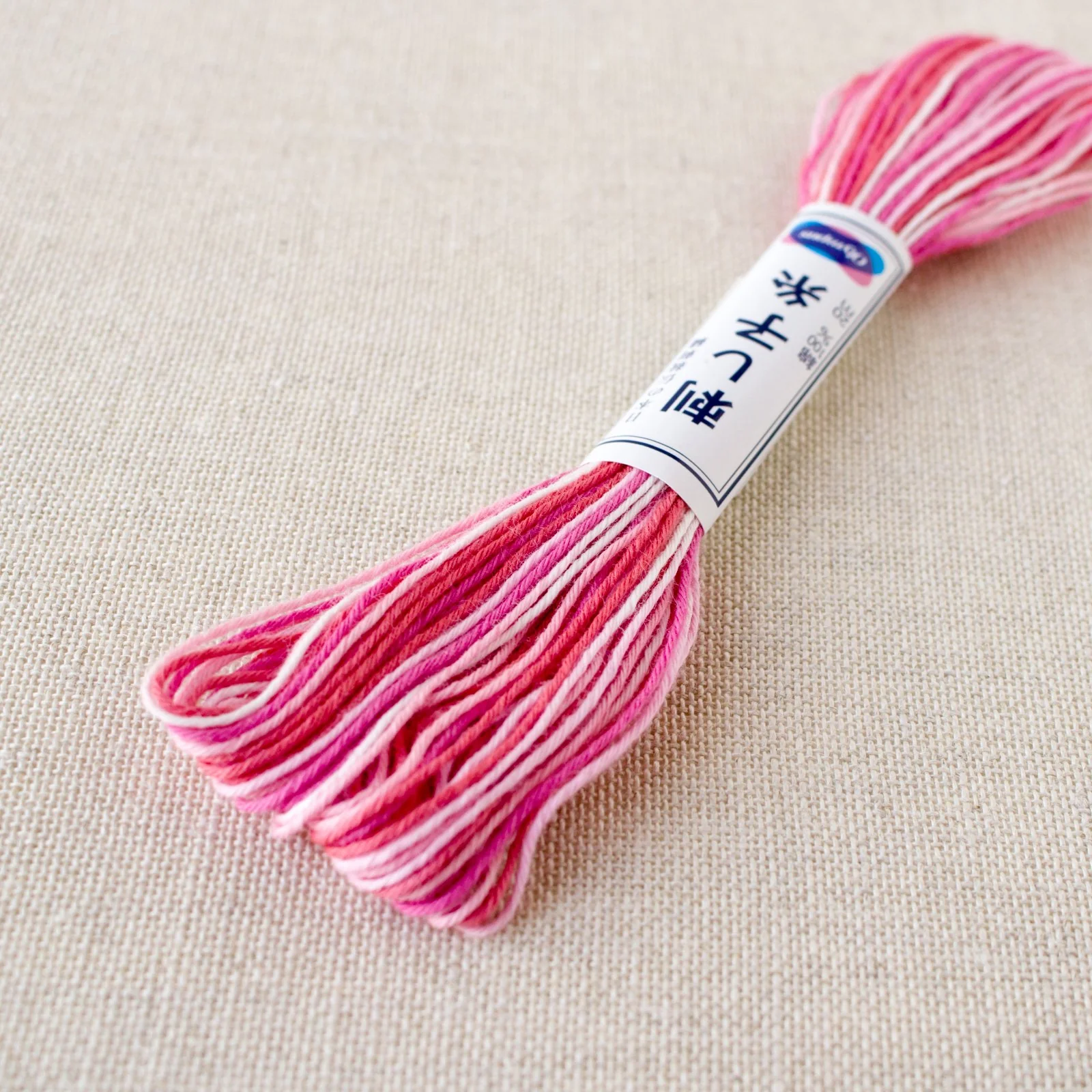 Japanese Sashiko Thread - Variegated Pink Valentine (#53) - Image 3