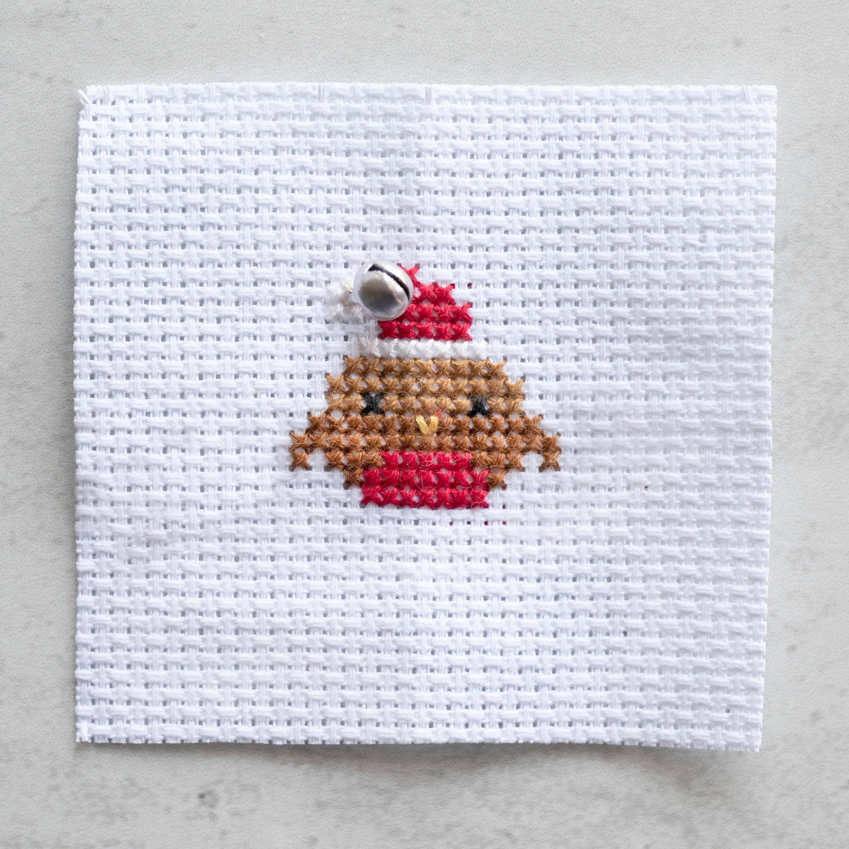 Kawaii Christmas Robin Cross Stitch Kit In A Matchbox - Image 6