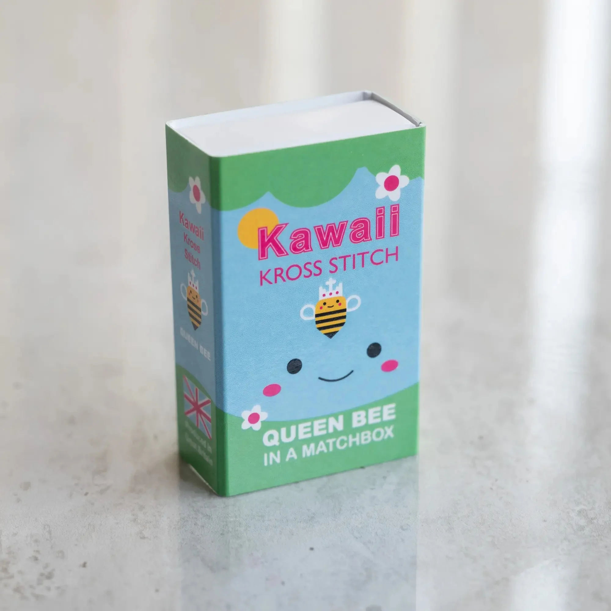 Kawaii Queen Bee Mini Cross Stitch Kit in a Matchbox - Image 5