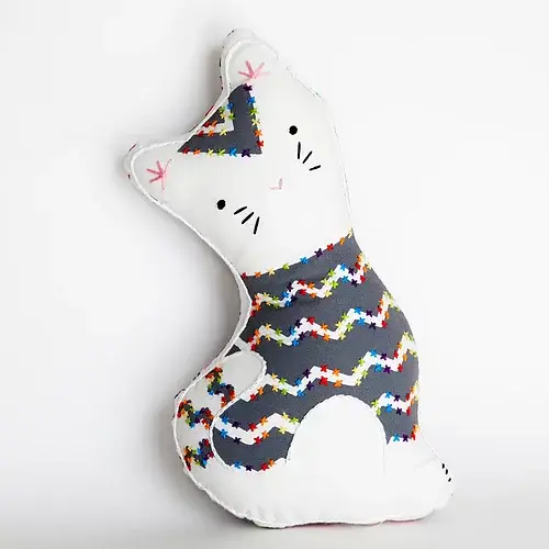 Kitty Stuffie Hand Embroidery Kit