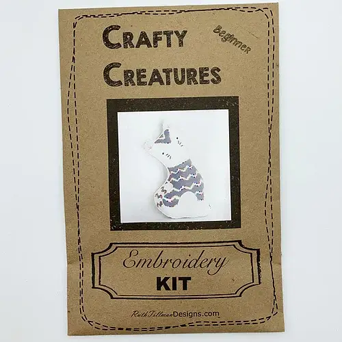Kitty Stuffie Hand Embroidery Kit - Image 3