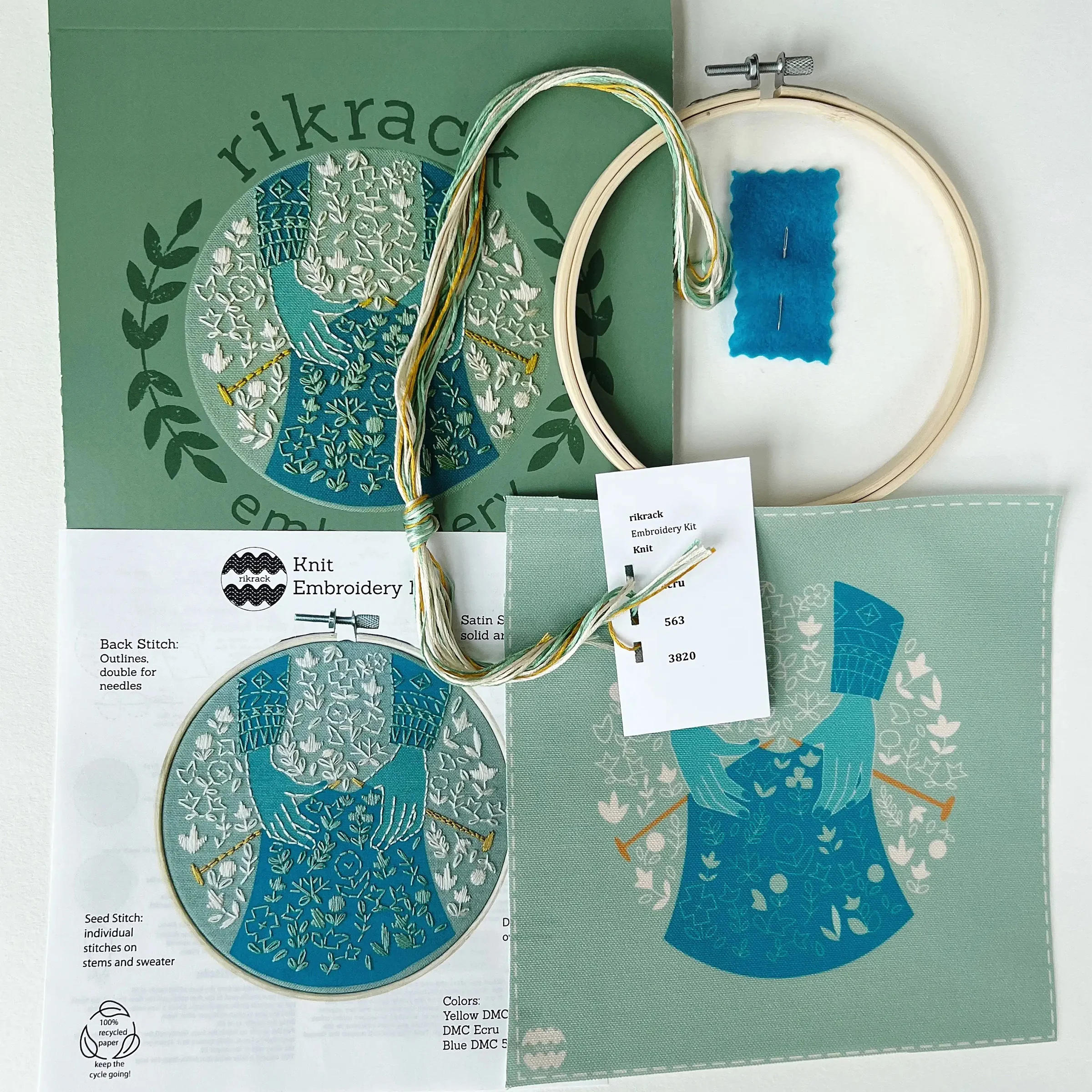 Knit Hand Embroidery Kit - Image 3
