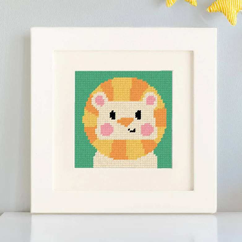 Needlepoint Kit for Kids - Leonardo, the Lion