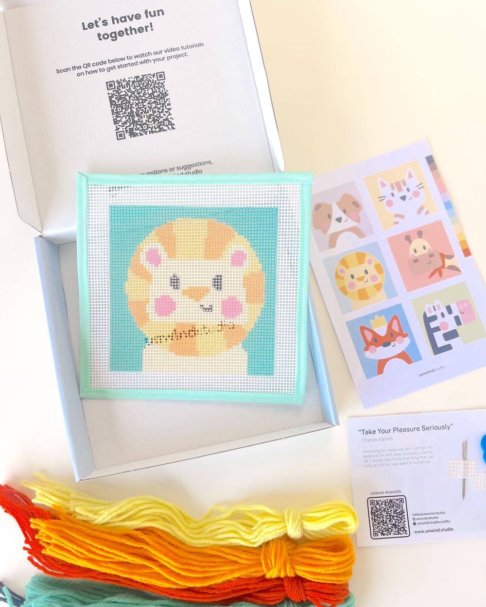 Needlepoint Kit for Kids - Leonardo, the Lion - Image 5