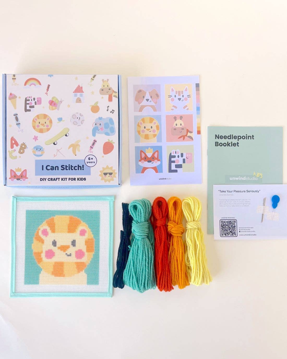Needlepoint Kit for Kids - Leonardo, the Lion - Image 6
