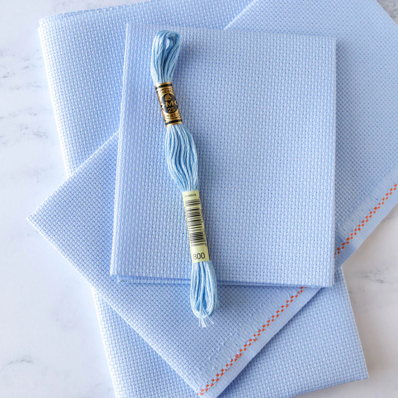 Light Blue Aida Cross Stitch Fabric - 14 Count - Image 4