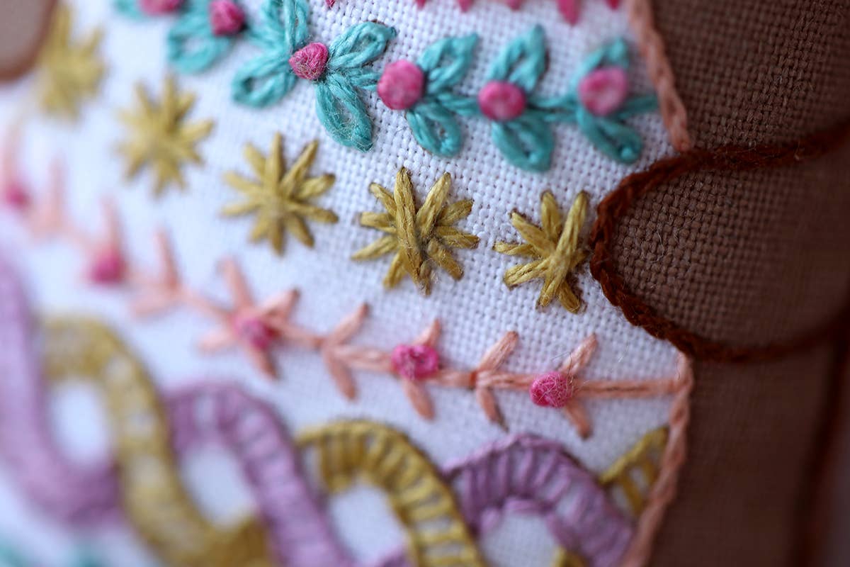 Hand Embroidered Plushie Doll Kit - Chocolate Bunny (Limited Edition) - Image 5