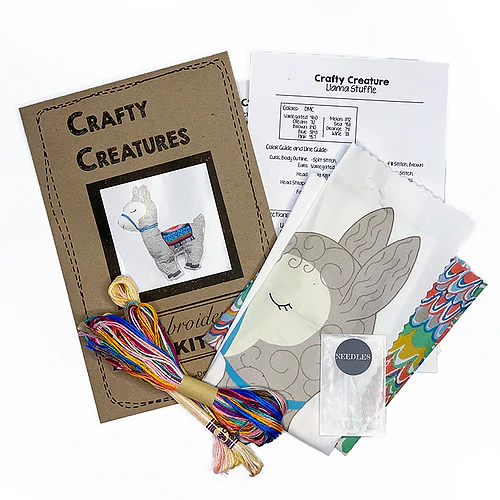Llama Stuffie Hand Embroidery Kit - Image 2