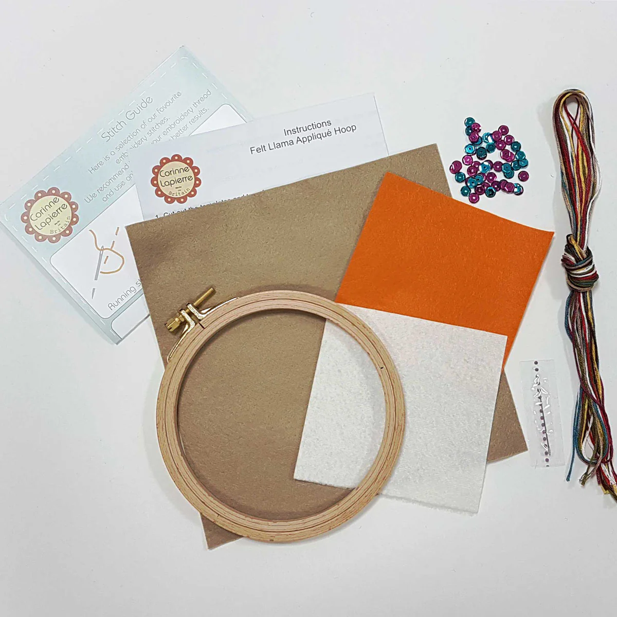 Llama Felt Appliqué Hoop Kit - Image 4