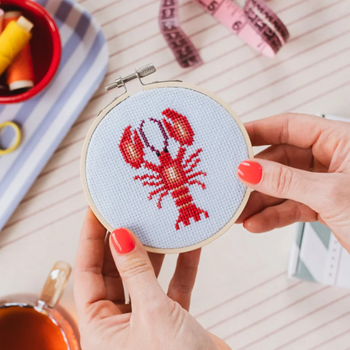 Lobster Beginner Cross Stitch Kit