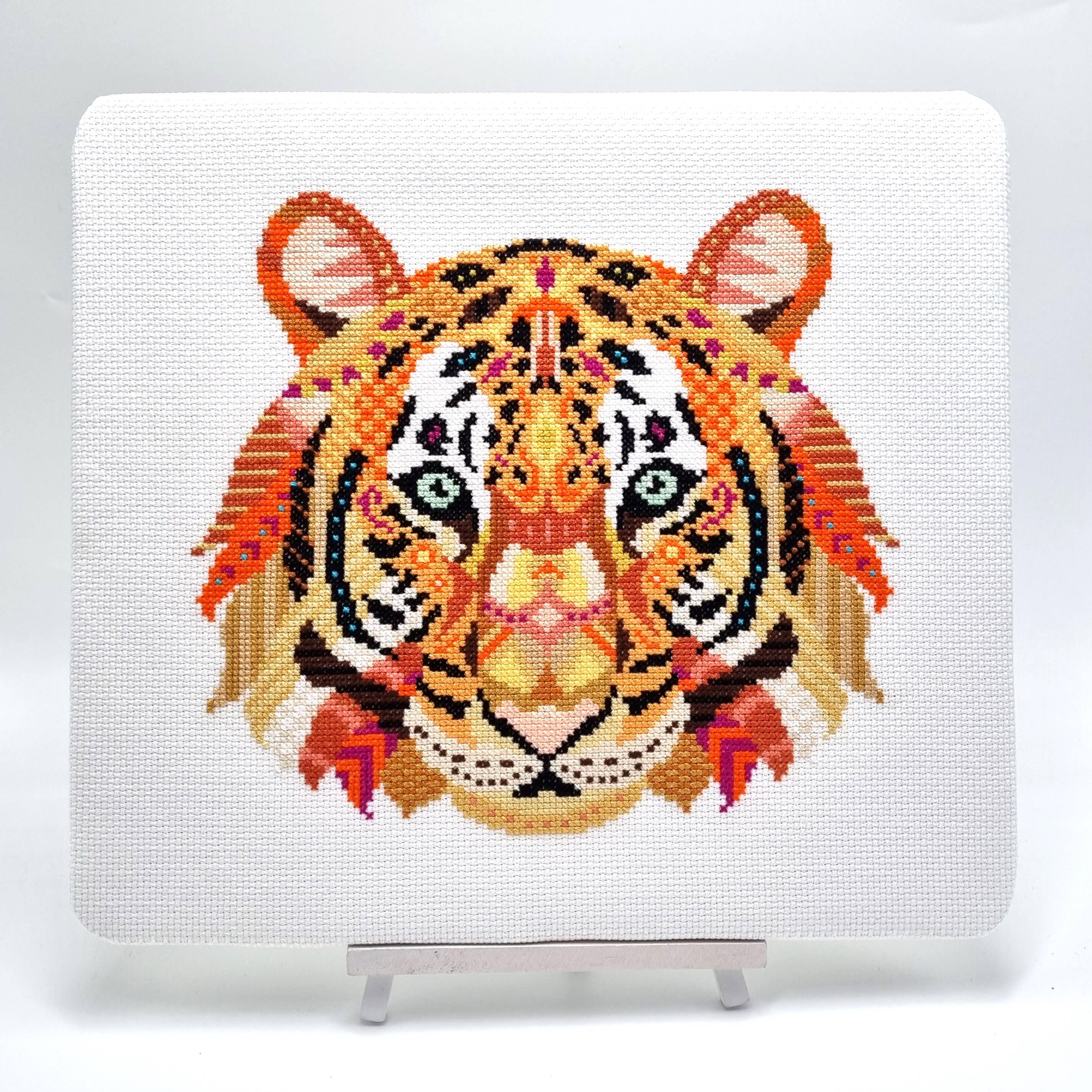 Mandala Tiger Cross Stitch Kit - Image 3