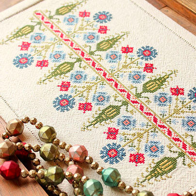 Mediterranean Folk Cross Stitch Kit - Delphian Cornflower - Image 4