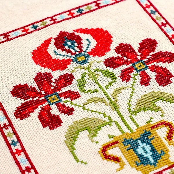 Mediterranean Folk Cross Stitch Kit -Grecian Urn #3 - Image 4