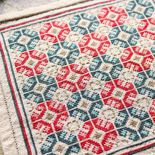 Mediterranean Folk Cross Stitch Kit - Roman Poppy - Image 5