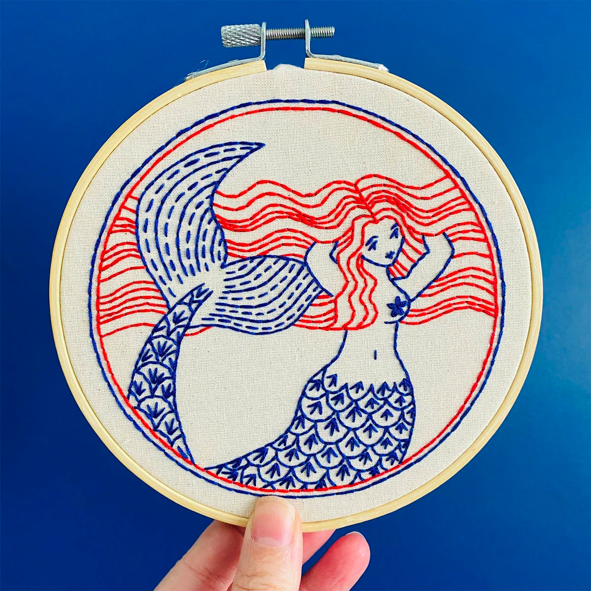 Mermaid Hair (Don't Care!) Hand Embroidery Kit