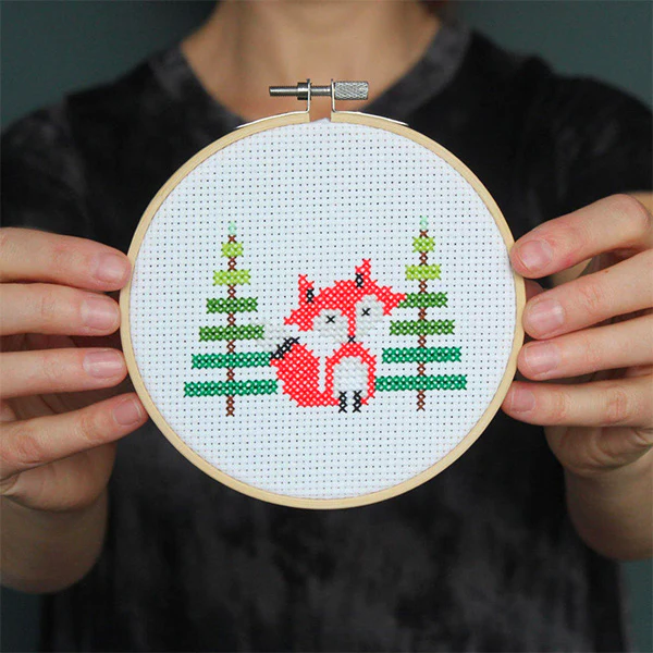 Mini Fox Cross Stitch Kit - Image 2