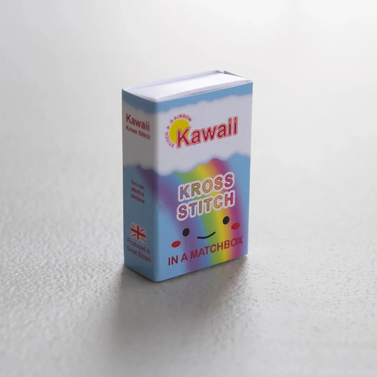 Mini Matchbox Cross Stitch Kit - Rainbow Cloud - Image 4