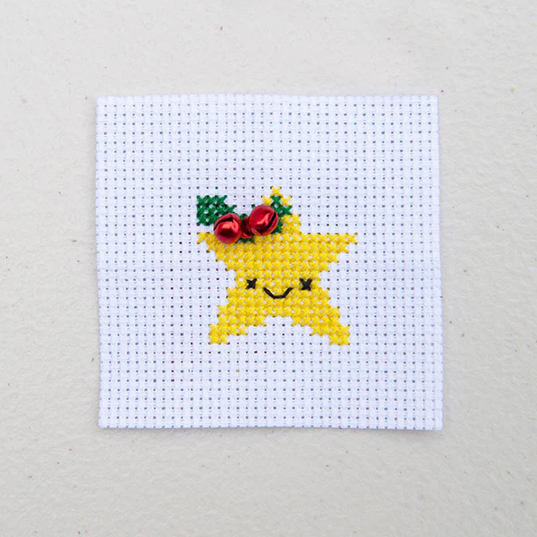 Mini Matchbox Cross Stitch Kit - Christmas Star - Image 4