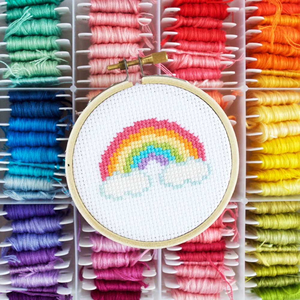 Mini Rainbow Cross Stitch Kit - Image 3