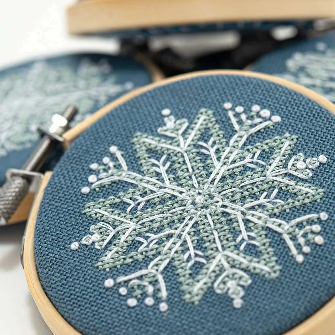 Mini Snowflake Ornaments Cross Stitch Pattern - Image 2