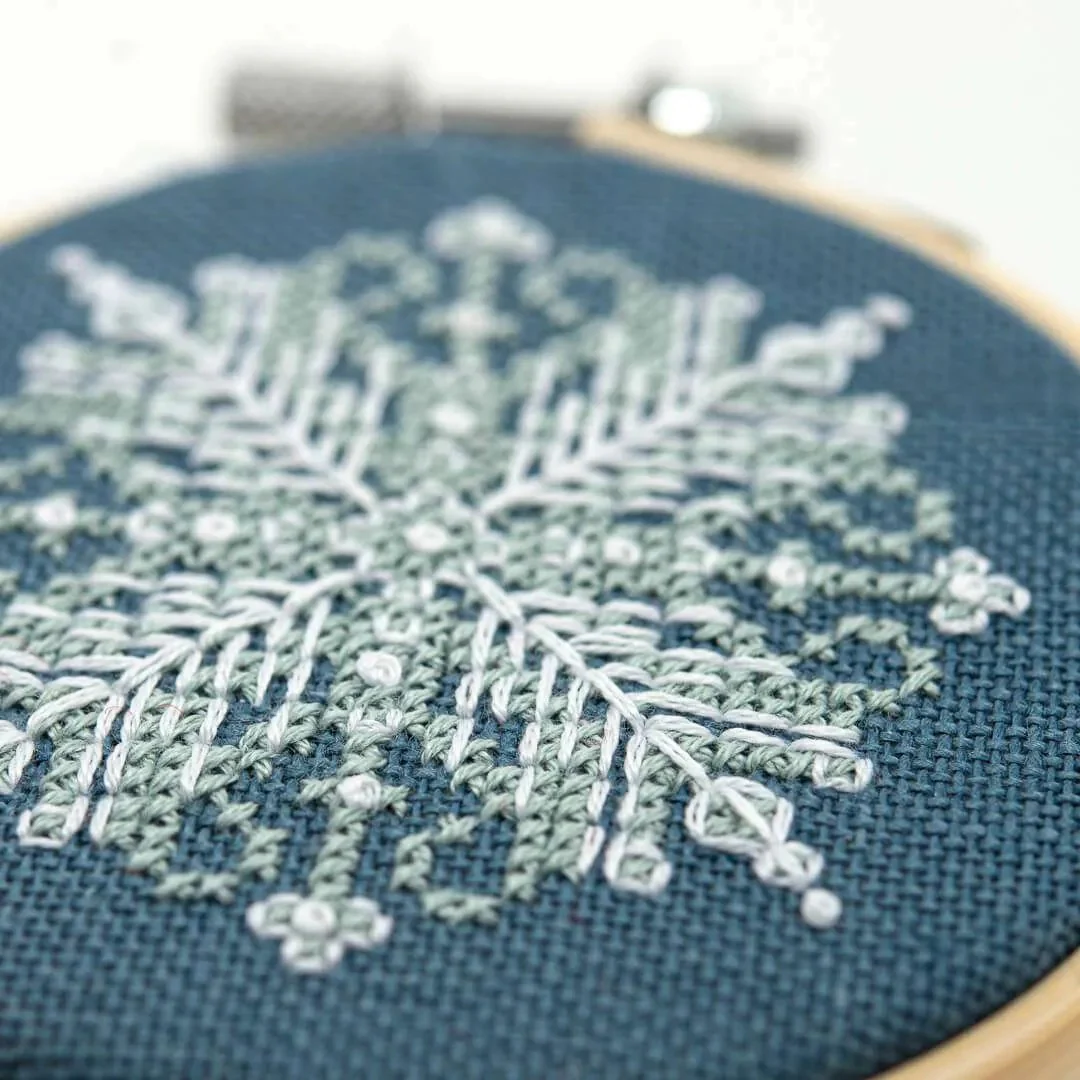 Mini Snowflake Ornaments Cross Stitch Pattern - Image 3