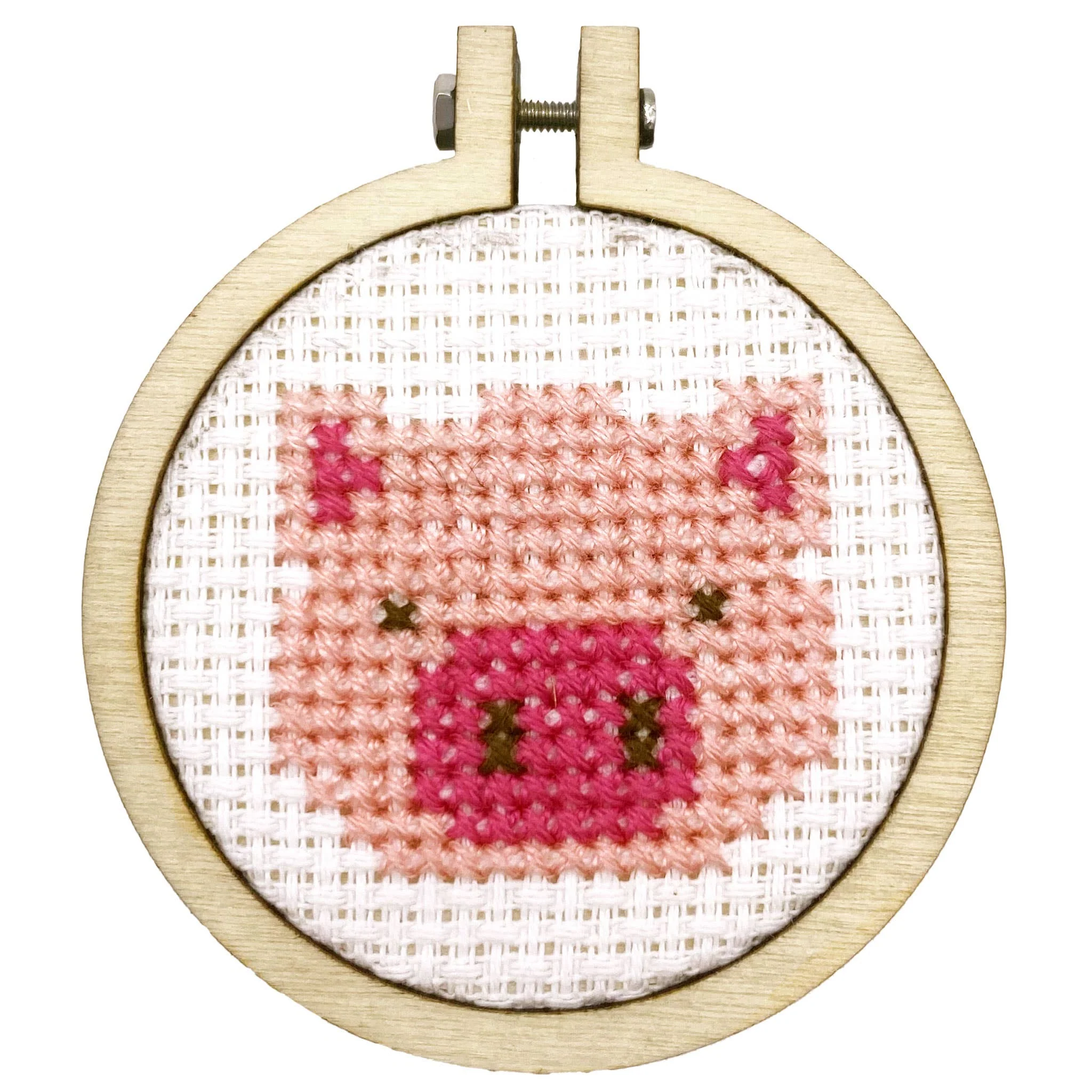 Mini Matchbox Cross Stitch Kit - Missing You Pig Time - Image 2