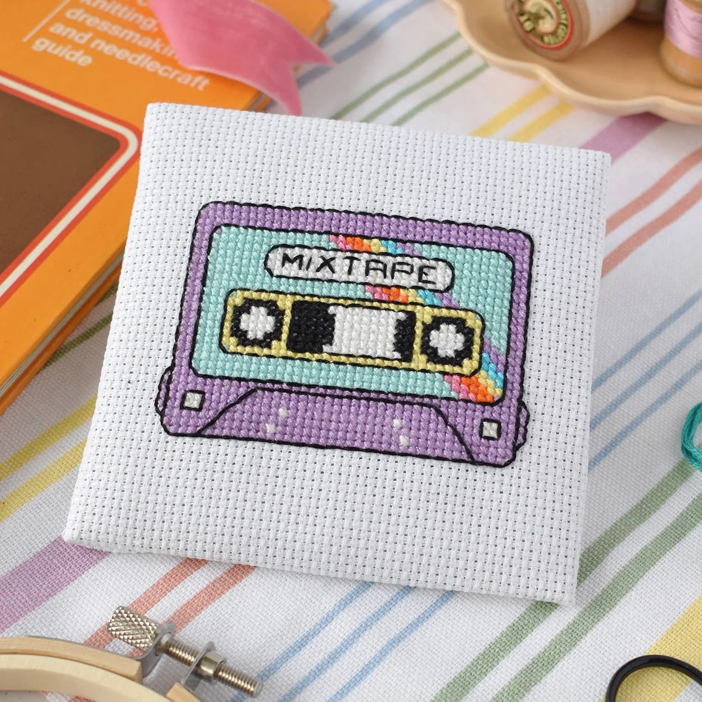 Mixtape Mini Cross Stitch Kit