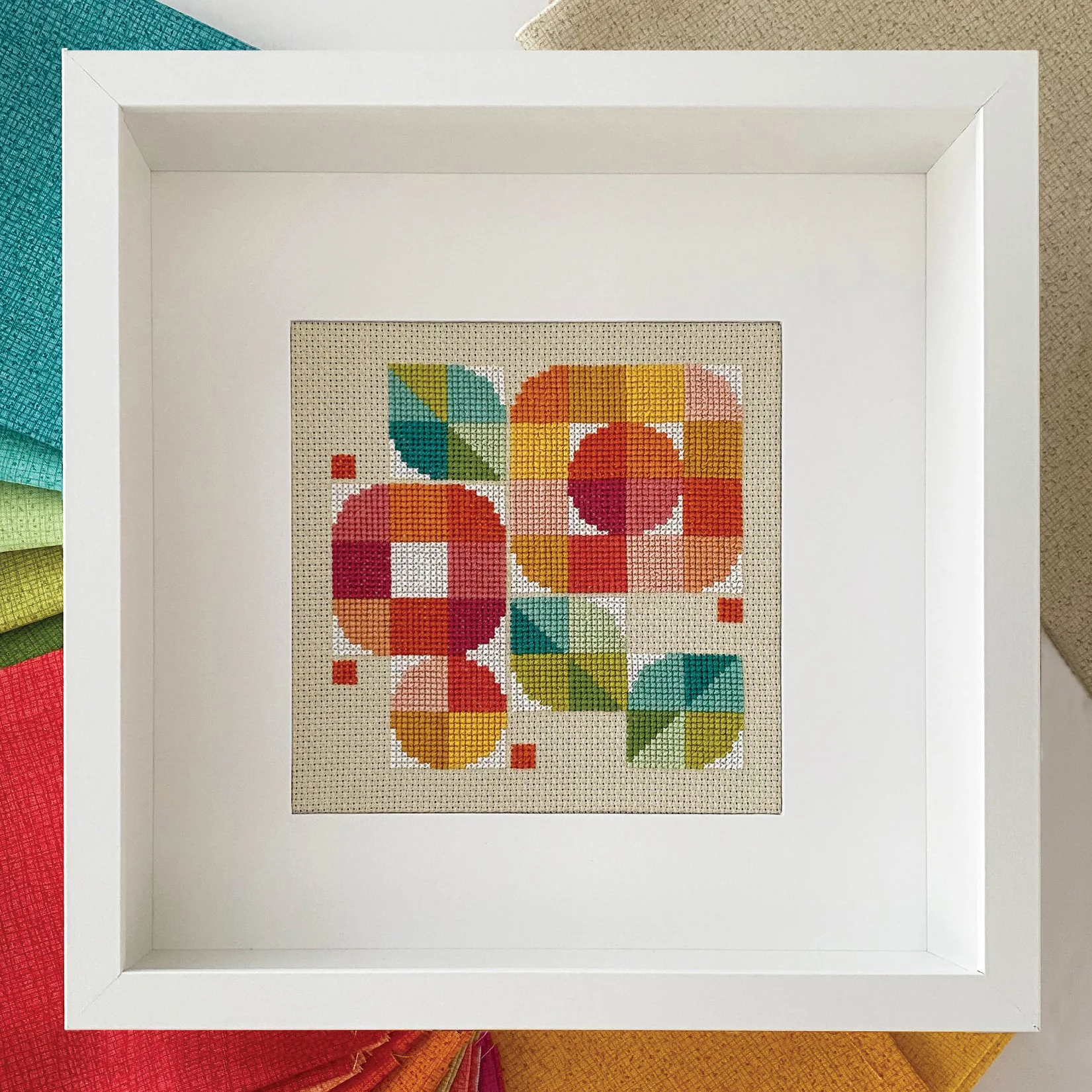 Mod Bloom Box Cross Stitch Pattern