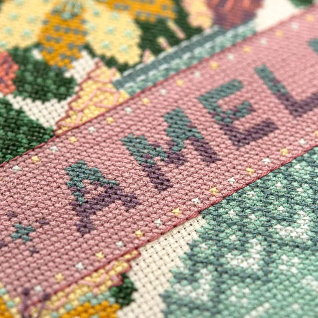 Modern Baby Sampler Cross Stitch Pattern - Bouquet and Butterflies - Image 3